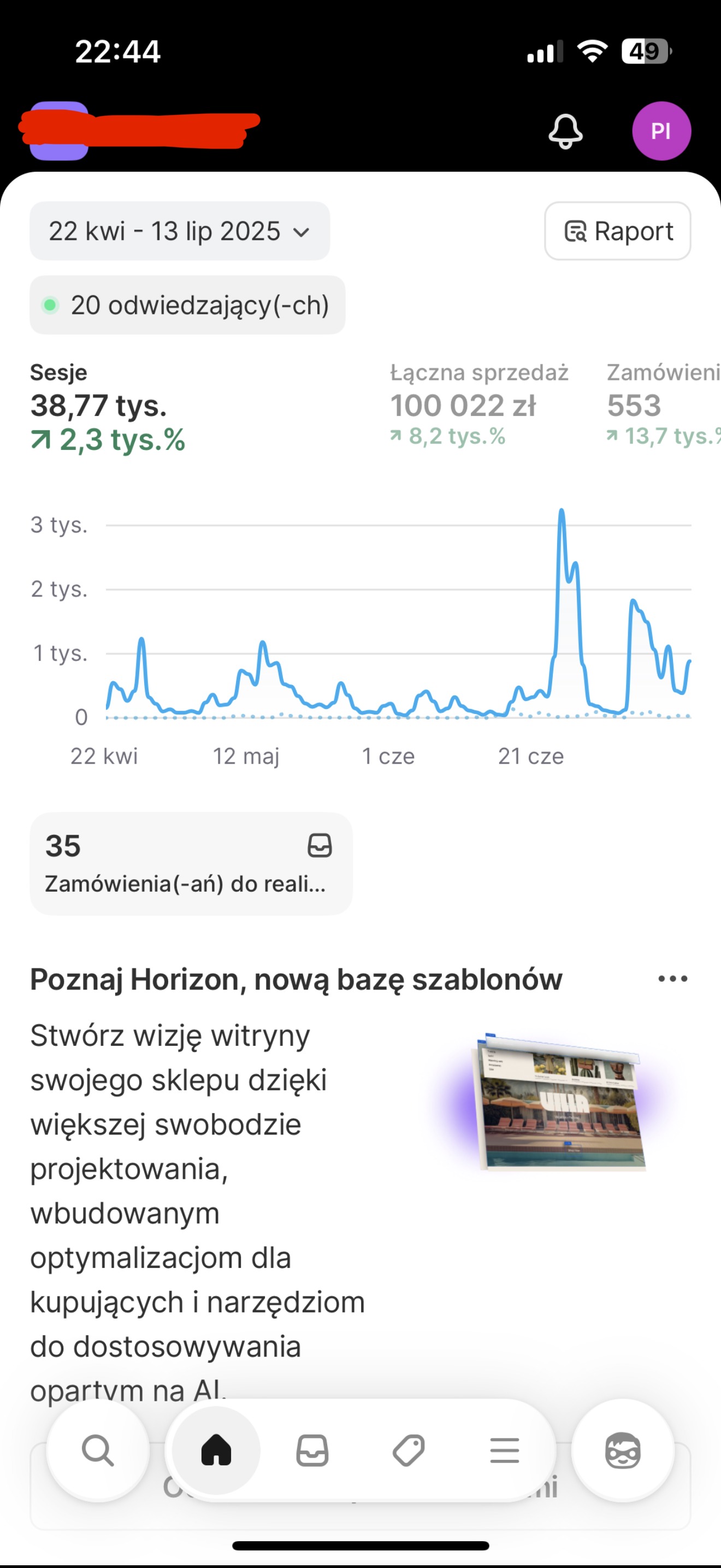 Wyniki sprzedaży REVELAB — zrzut ekranu 3